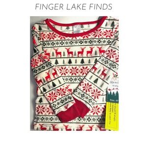 NWT Festive Reindeer Print Lounging Set, 4T